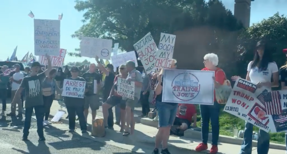 Hundreds Of Anti-Biden Protesters Gather As President Visits Idaho