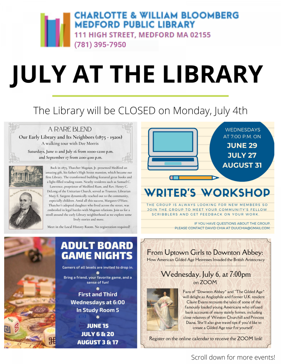 MPL Events for July. Click to visit the event listings page with full text descriptions and registration links.