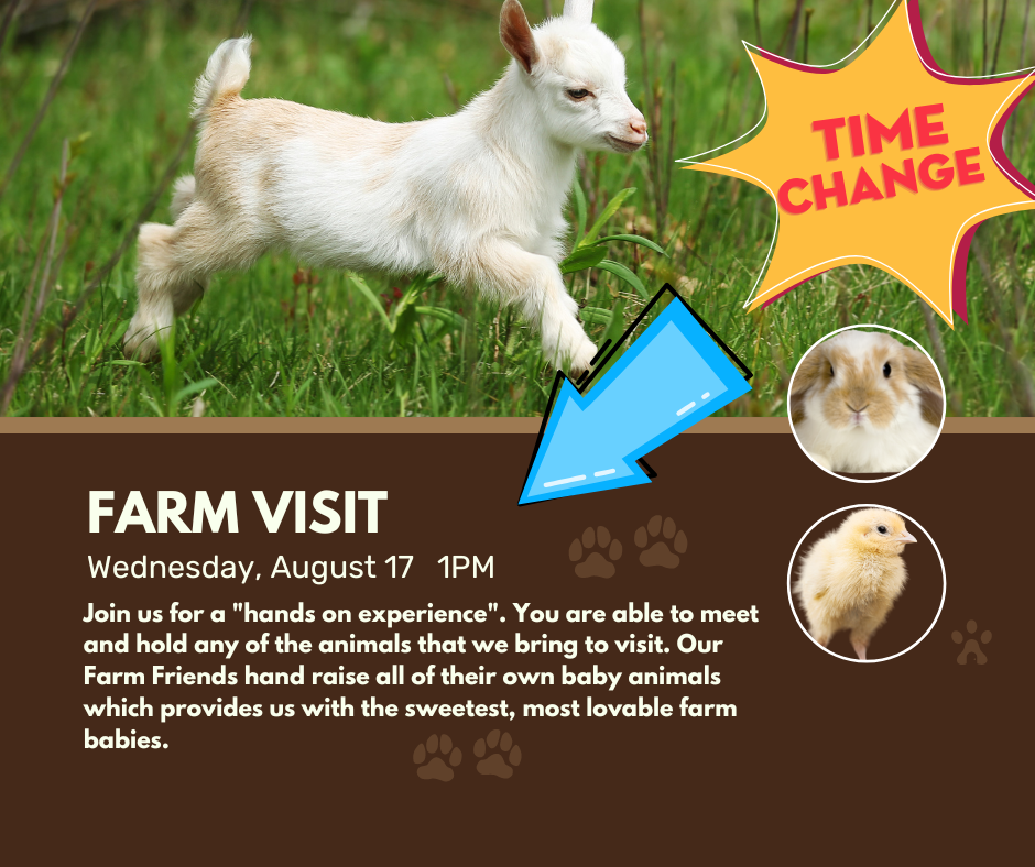 Farm Visit: Wednesday, August 17 at 1pm