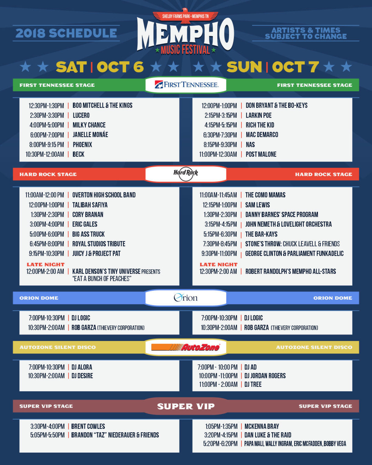 Mempho Fest announces schedule Feat. Beck, Post Malone, Janelle Monae, Phoenix and more