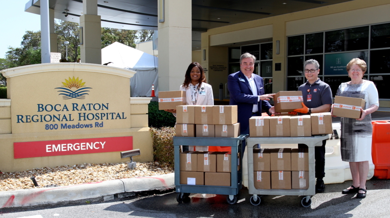 Gift of Life donates 10,000 swabs to Baptist Health South Florida | Boca Raton Regional Hospital to aid in testing patients for COVID-19