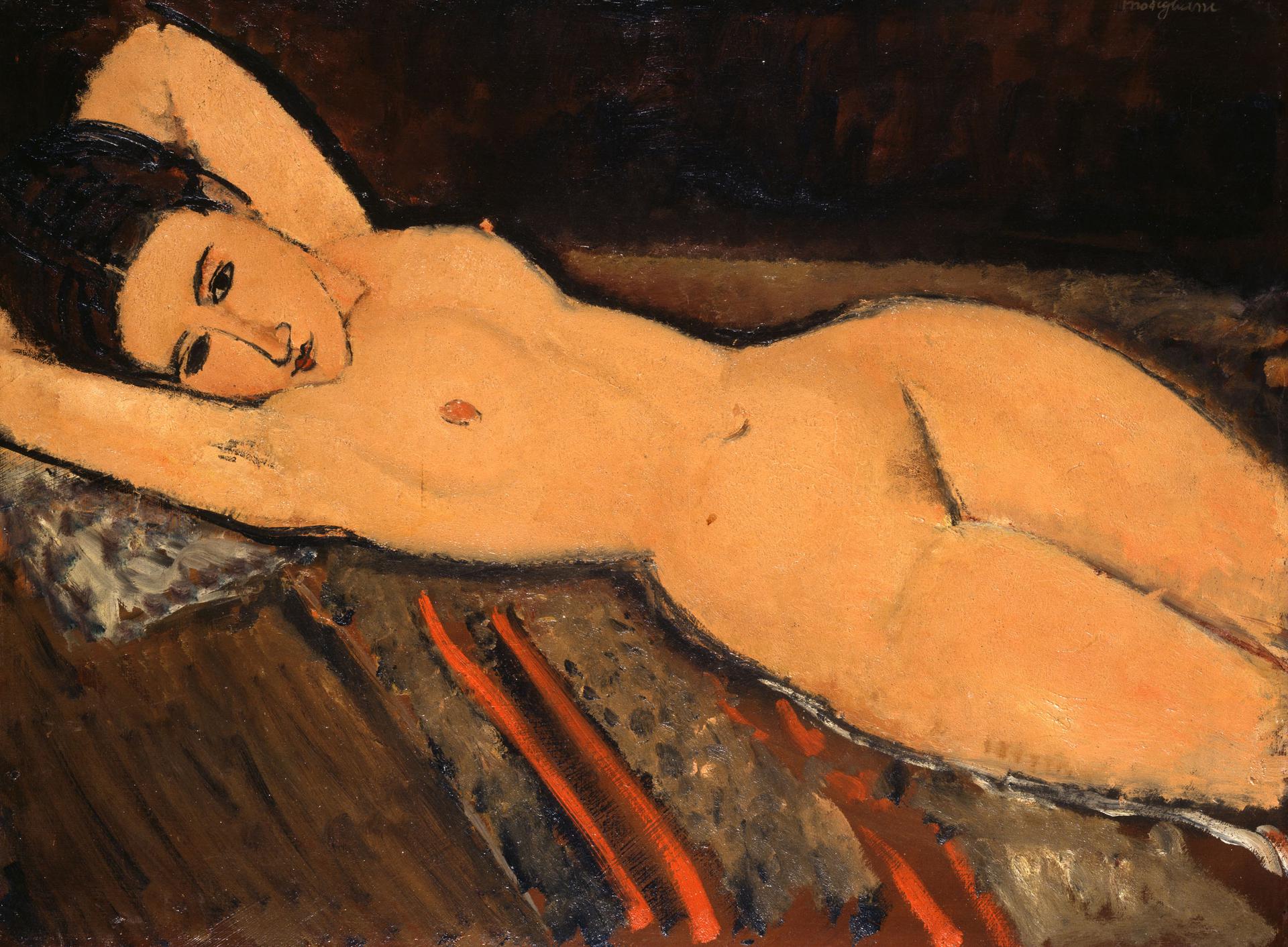 Amedeo Modigliani Nu couché (Nudo disteso) 1916 Olio su tela 65.5 x 87 cm Collezione Emil Bührle_Crediti fotografici: SIK-ISEA, Zürich (J.-P. Kuhn) Amedeo Modigliani Nu couché (Nudo disteso) 1916 Olio su tela 65.5 x 87 cm Collezione Emil Bührle_Crediti fotografici: SIK-ISEA, Zürich (J.-P. Kuhn)