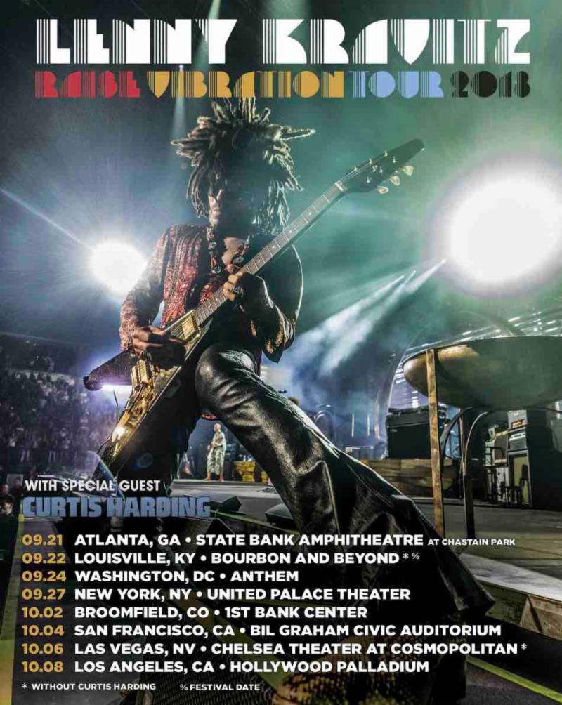 Lenny Kravitz Announces Upcoming US Tour Dates