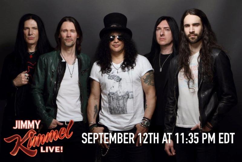 Watch Slash Ft. Myles Kennedy & The Conspirators On Jimmy Kimmel Live! Tomorrow (Wed. Sept. 12, 11:35P ET/PT); New Album 'LIVING THE DREAM' Out Sept. 21