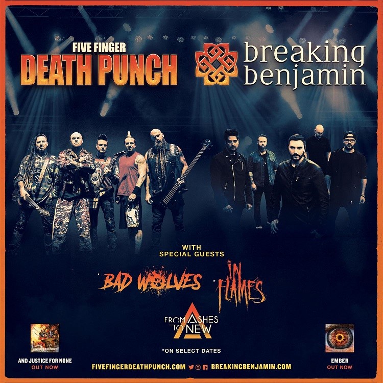 Five Finger Death Punch and Breaking Benjamin: Kick-Off Massive Fall U.S. Arena Tour
