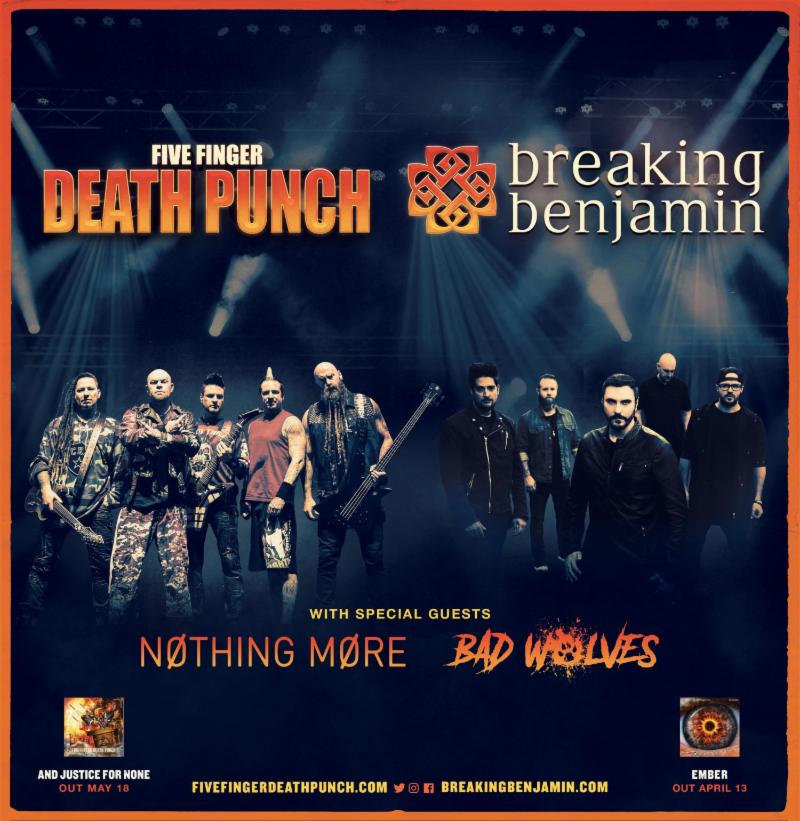 Five Finger Death Punch & Breaking Benjamin: Kick-Off This Summer's Biggest Amphitheater Rock Tour