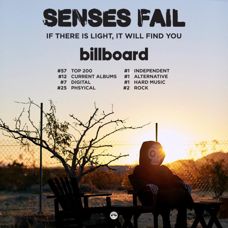 Senses Fail Top Independent, Alternative & Hard Rock Charts in Opening Week