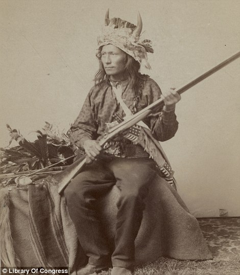 Rebel Indian called Little who started the Indian Revolt at Pine Ridge, 1890