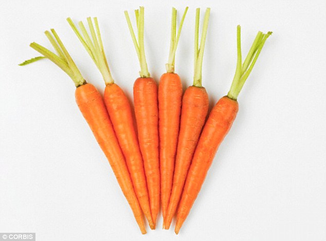 Carrots and other vegetables are rich in beta-carotene - a naturally occurring chemical which gives plant foods their bright colours