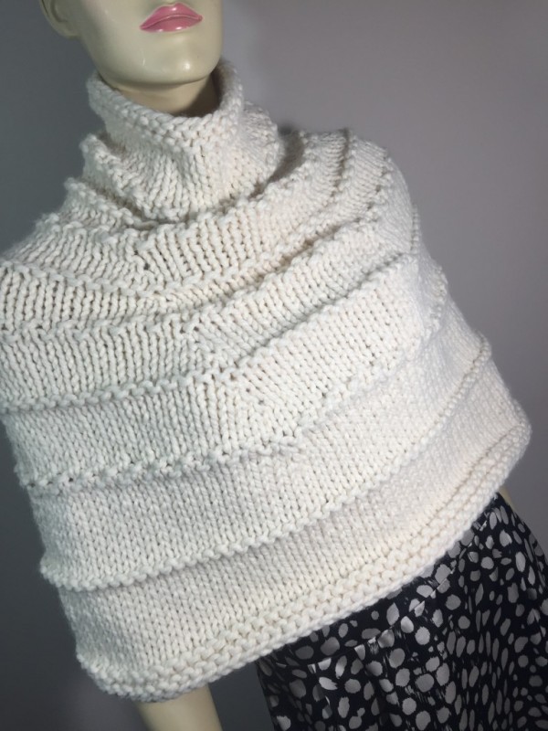 Knit a bulky poncho you can still enjoy this winter.
