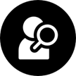 icon of person and magnifying glass