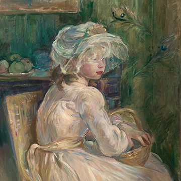 "Young Girl with Basket" (detail) by Berthe Morisot