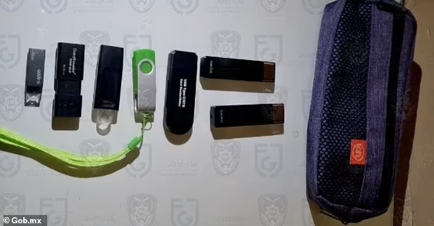 Image of USB's from the investigation side by side