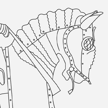 Coloring page of Horse Armor