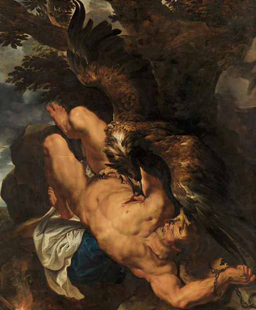 Detail view of "Prometheus Bound" by Peter Paul Rubens and Frans Snyders