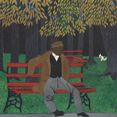 "The Park Bench" (detail) by Horace Pippin