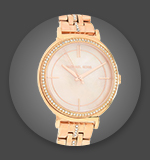 646-693 Michael Kors Women's Cinthia Quartz Crystal Accented Mother-of-Pearl Dial Bracelet Watch