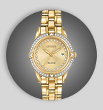 674-357 Citizen Women's Silhouette Eco-Drive Solar Power Bracelet Watch Made w/ Swarovski Crystals