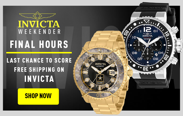 Last chance to score free shipping on Invicta