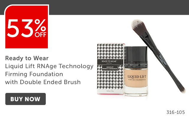 53% Off 316-105 Ready to Wear Liquid Lift RNAge Technology Firming Foundation with Double Ended Brush