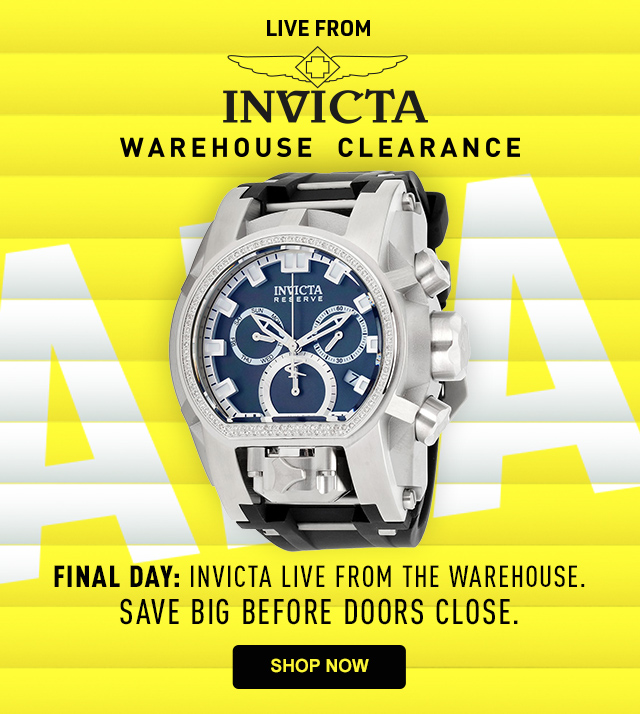 FINAL DAY: Invicta LIVE from the Warehouse Save big before doors close - 674-064 Invicta Reserve 52mm Bolt Zeus Magnum Quartz Chrono 0.43ctw Diamond Watch