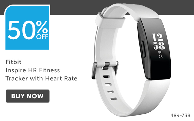 50% Off 489-738 Fitbit Inspire HR Fitness Tracker with Heart Rate