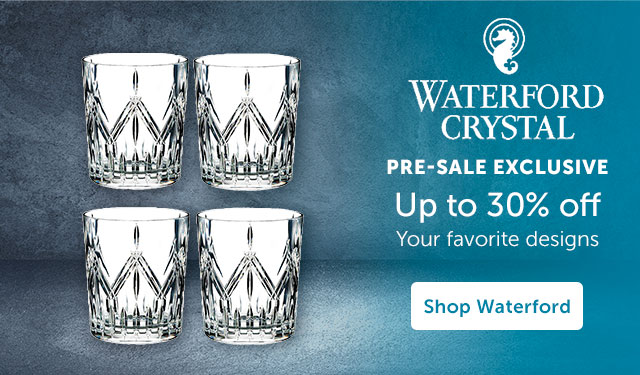 WATERFORD PRE-SALE Save up to 30% on your favorite designs - #482-637 Marquis by Waterford Lacey Set of 4 Crystal Glasses