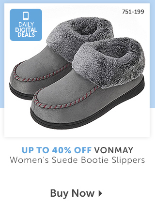 751-199 VONMAY Women's Suede Bootie Slippers - Up to 40% Off