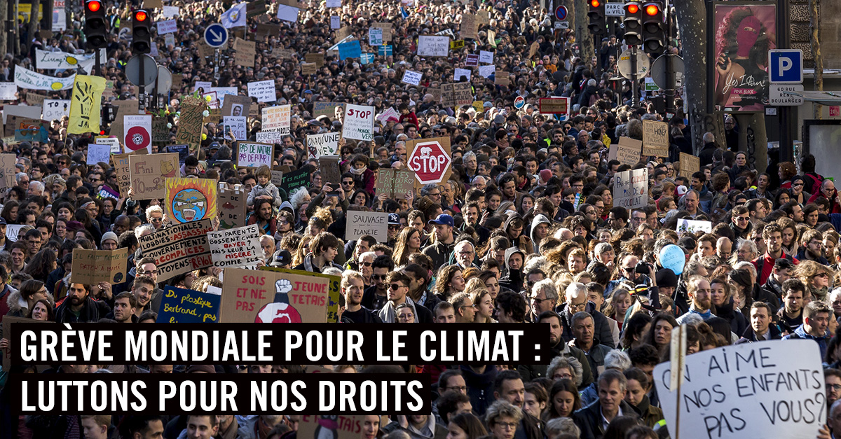 Grève mondiale pour le climat : luttons pour nos droits
