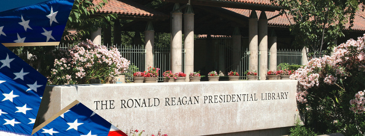 The Ronald Reagan Presidential Library and Museum front gates.