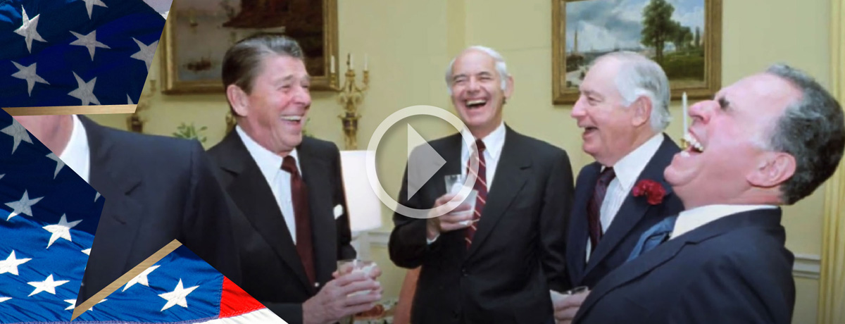 President Reagan giving a good laugh.
