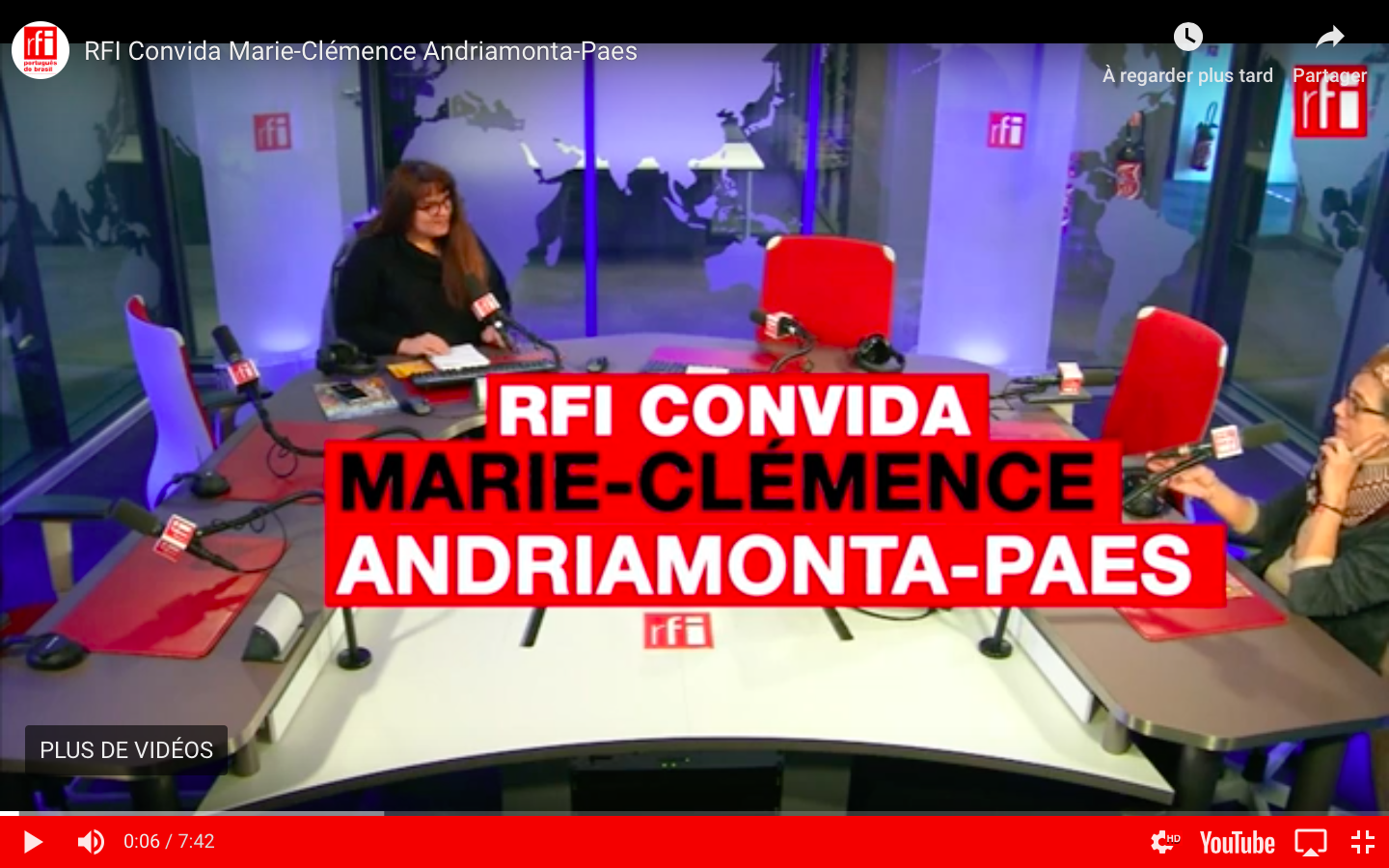 Marie-Clémence Paes no RFI Brasil