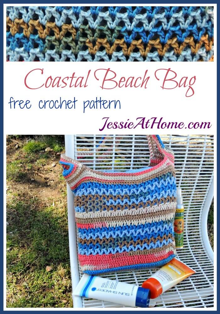 Coastal Beach Bag free crochet pattern by Jessie At Home