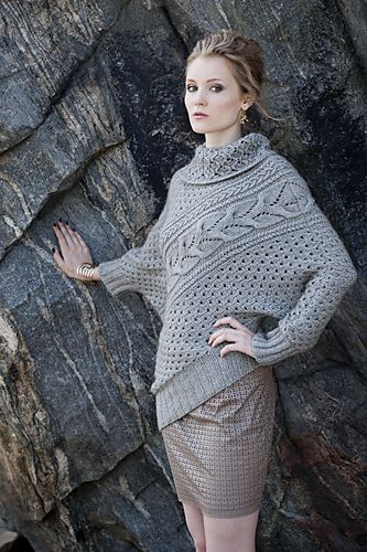 Ravelry: #12 Assymmetic Pullover pattern by Sanae Gunji.                             I made this for a friend it was stunning!: 