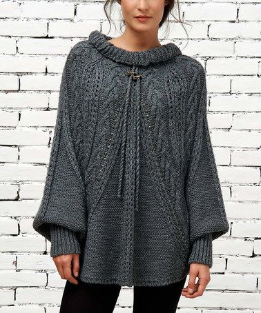 Look at this #zulilyfind! Gray Cable-Knit Sweater by Angels Never Die #zulilyfinds: 