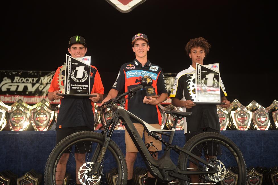 Nathan Thrasher, Jalek Swoll and Michael Brown earned AMA Rider of the Year awards, while Derek Drake earned the Nicky Hayden AMA Motocross Horizon Award.