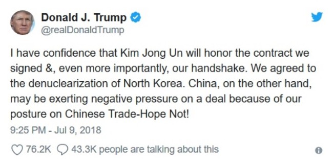 Ông Trump nghi Trung Quốc phá đám đàm phán Mỹ - Triều - Ảnh 1. Ông Trump nghi Trung Quốc phá đám đàm phán Mỹ - Triều - Ảnh 1.