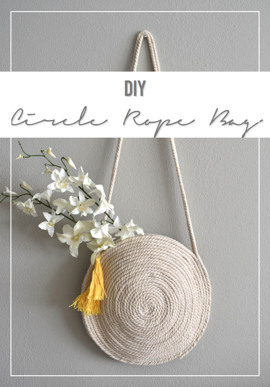 DIY Circle rope bag tutorial how to