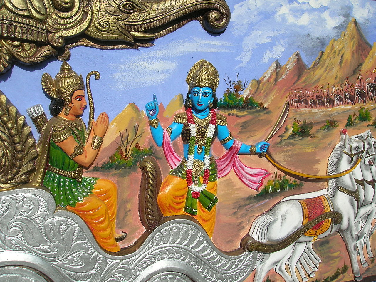 Krishna Teaching Arjuna