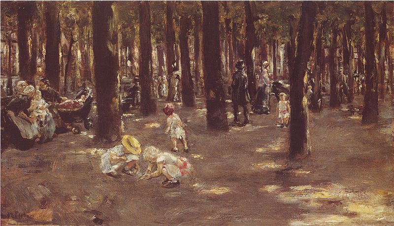 Archivo: Max Liebermann, Kinderspielplatz im Tiergarten zu Berlin, 1885.jpg