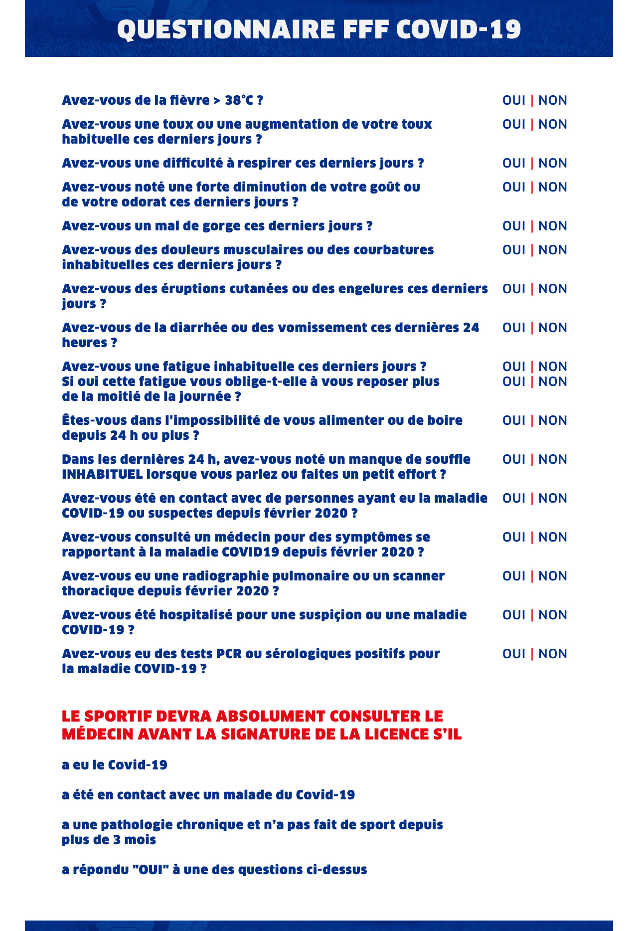 QUESTIONNAIRE FFF COVID-19