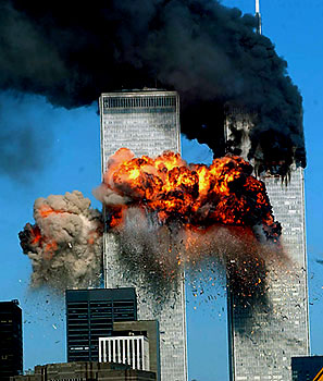The work of the devil: The towers are struck by the evil cowards