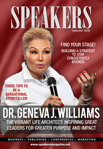 Dr. Geneva J. Williams on the cover of Speakers Magazine