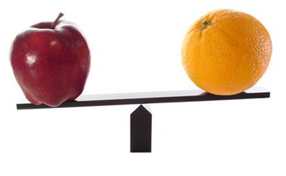 Comparing apples and oranges
