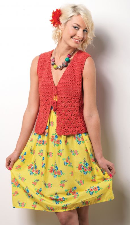 Shell crochet waistcoat