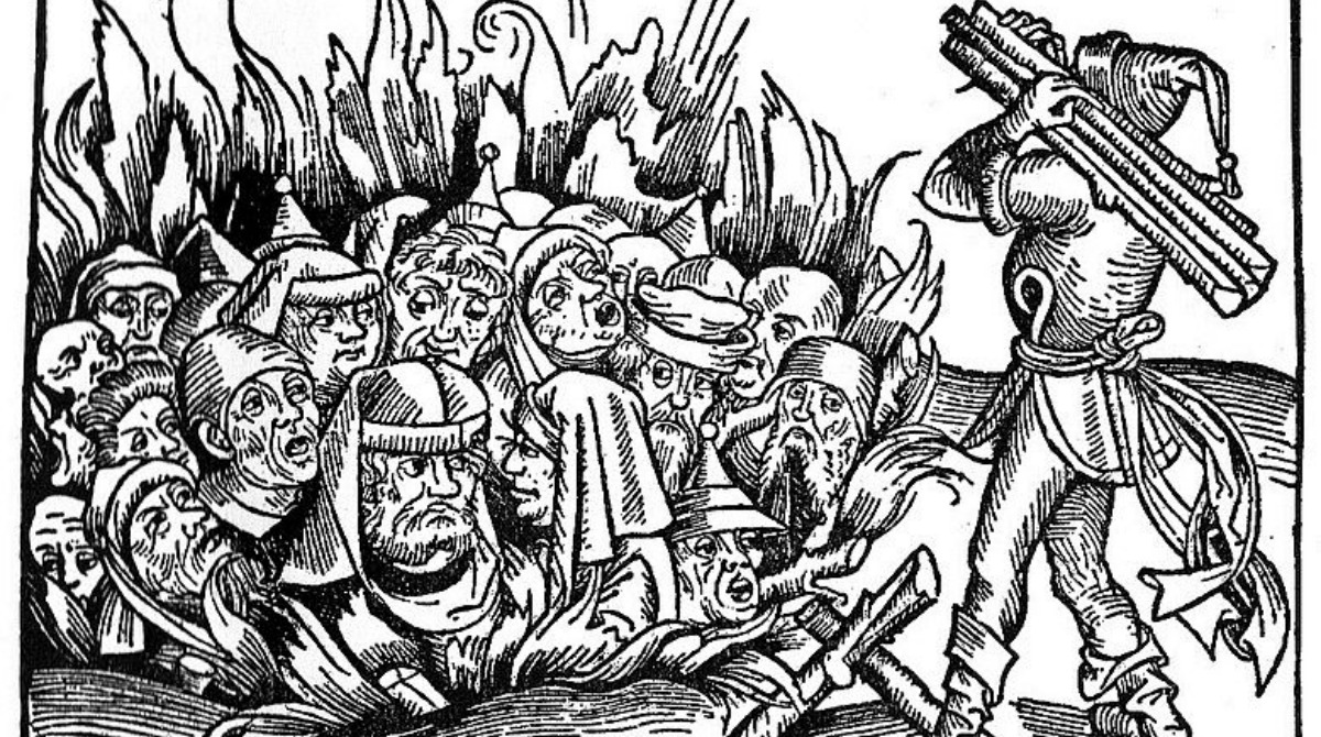 Massacre of Jews; woodcut, 1493