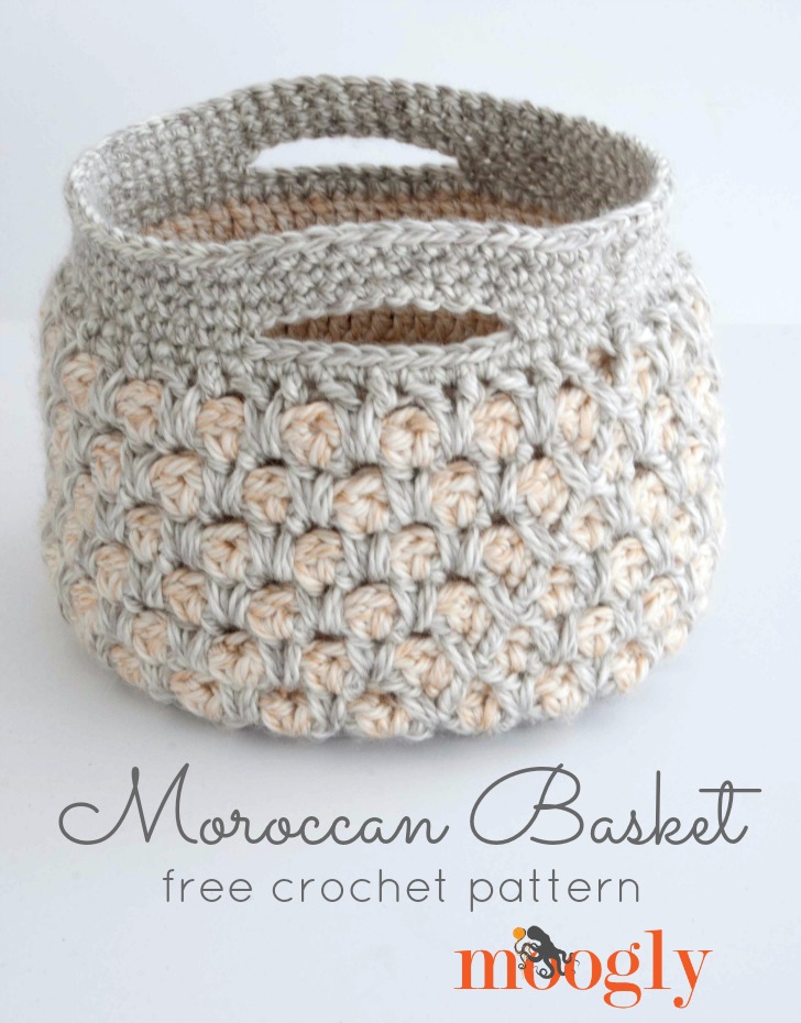 Moroccan Basket - free crochet pattern on Mooglyblog,com! 