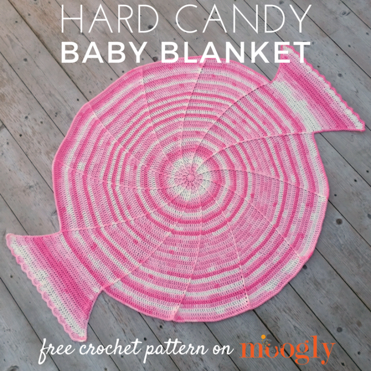 Hard Candy Baby Blanket - free one skein crochet pattern on Mooglyblog.com!