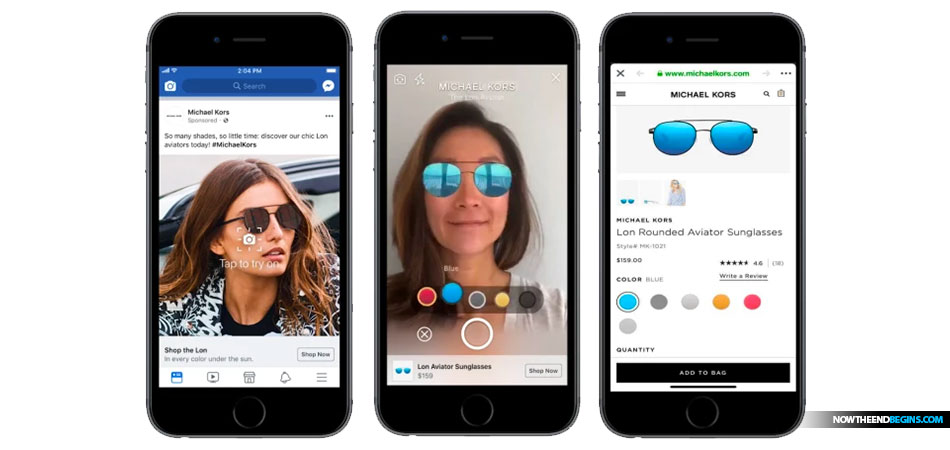facebook-augmented-reality-facial-recognition-ar-shopping-michael-kors-mark-of-the-beast