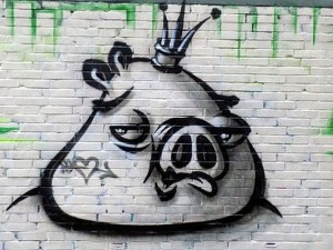graffiti pig